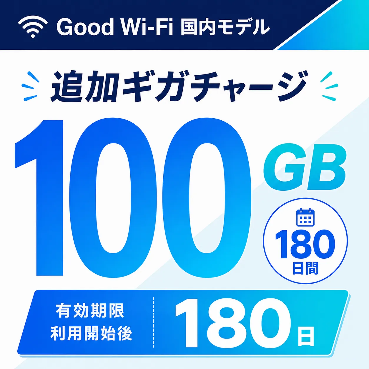 Wi-Fi データチャージ 100GB/180日